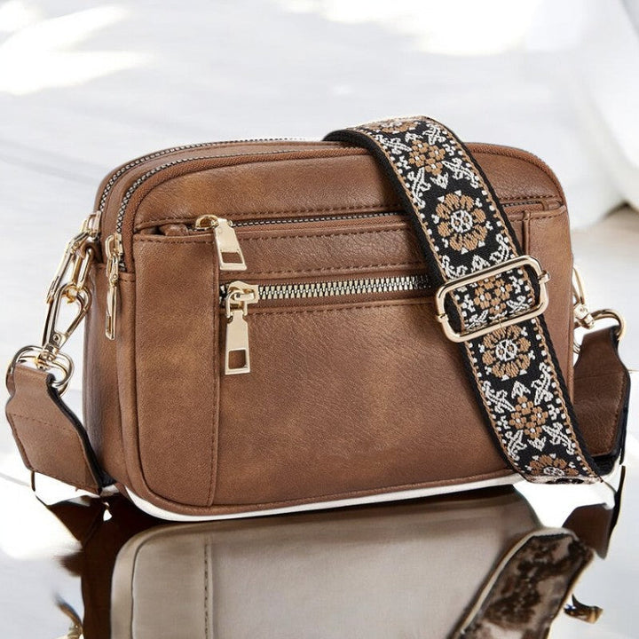Elena | Refined Leather Shoulder Bag