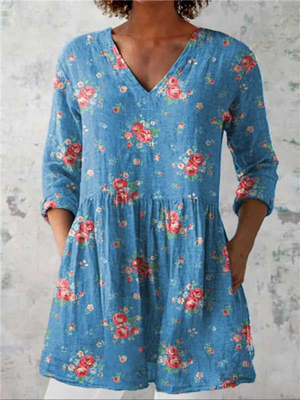 Chloe | Long Blouse with V-Neck