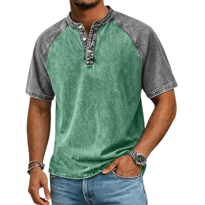 Pavel | Vintage Two-Tone Henley Shirt