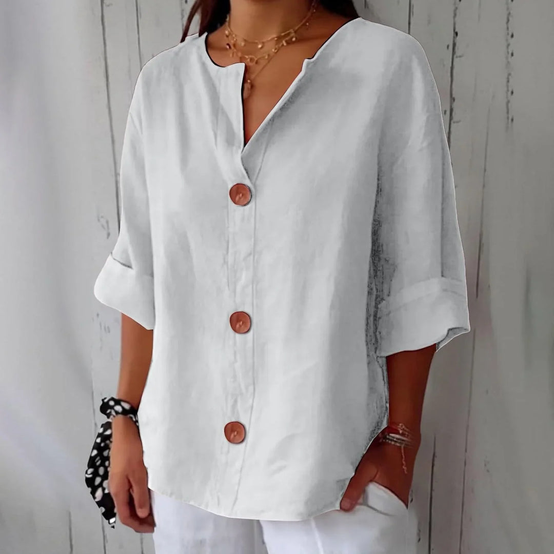 Serena™ | Relaxed Button Blouse