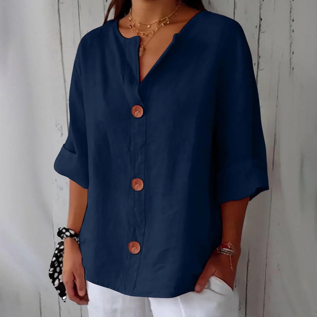 Serena™ | Relaxed Button Blouse