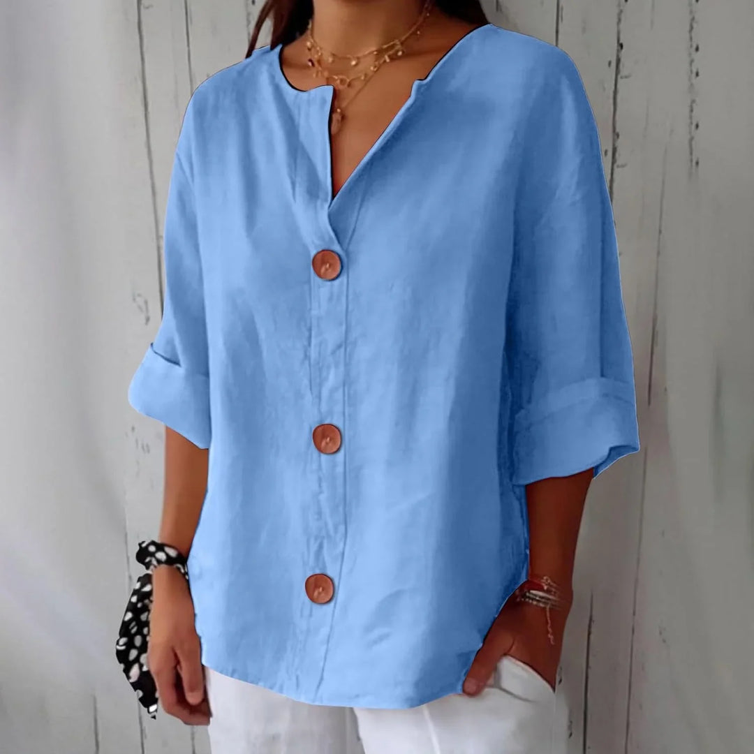 Serena™ | Relaxed Button Blouse