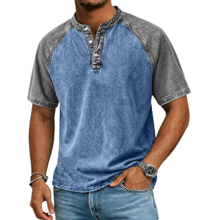Pavel | Vintage Two-Tone Henley Shirt