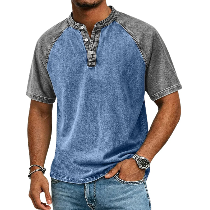 Pavel | Vintage Two-Tone Henley Shirt