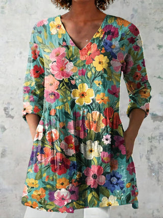 Chloe | Long Blouse with V-Neck