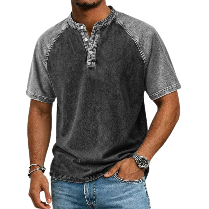 Pavel | Vintage Two-Tone Henley Shirt