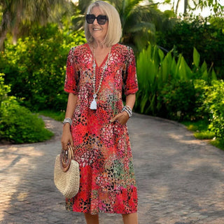 Celeste™ | Floral Bohemian Midi Dress