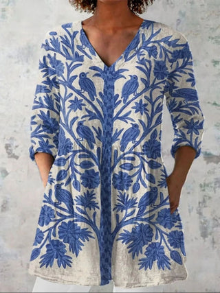 Chloe | Long Blouse with V-Neck