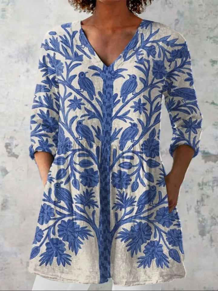 Chloe | Long Blouse with V-Neck