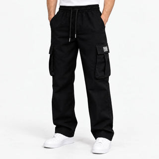 Mason Relaxed Fit Cargo Pants in Black