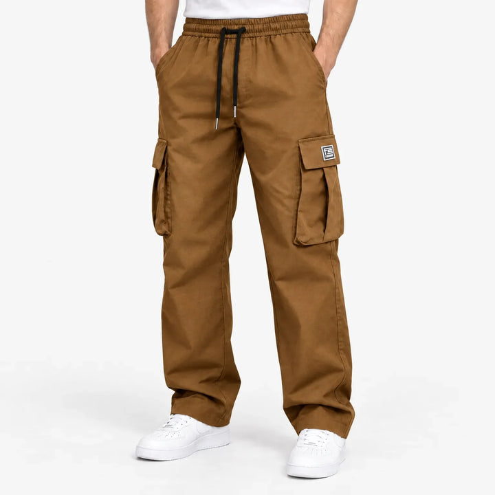 Mason Relaxed Fit Cargo Pants in Brown