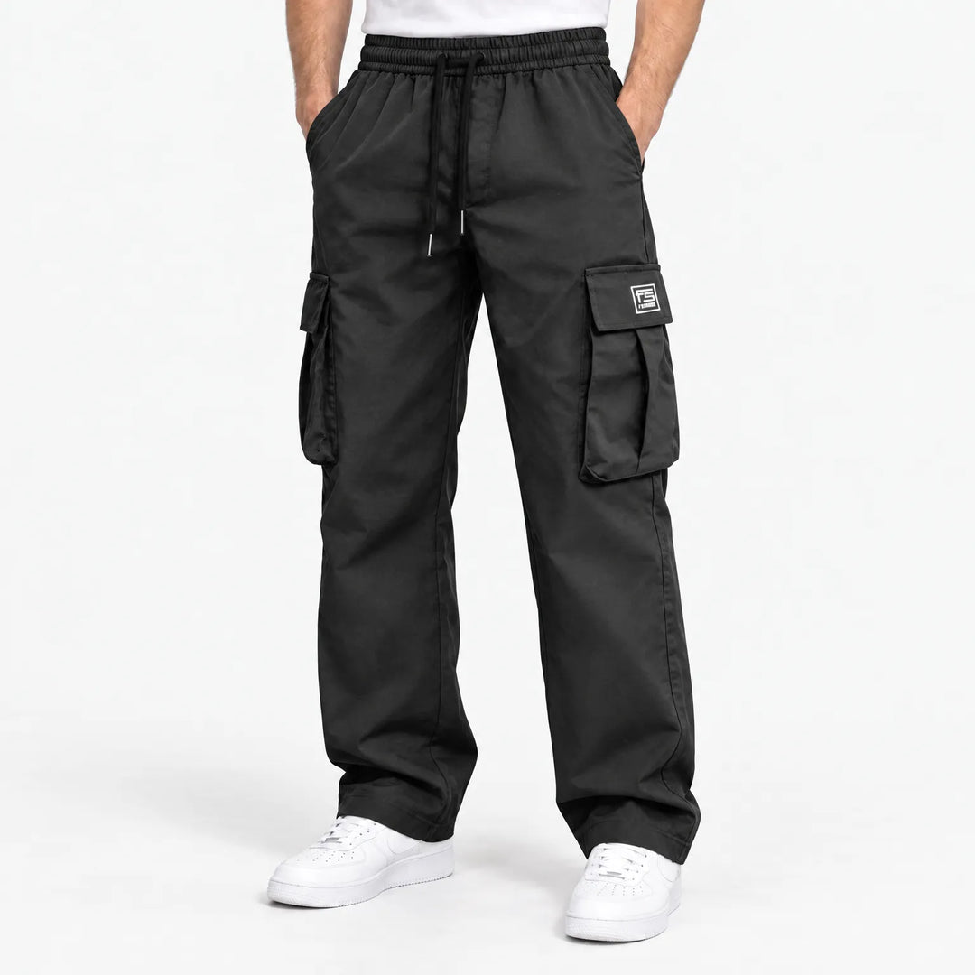 Mason Relaxed Fit Cargo Pants in Charcoal