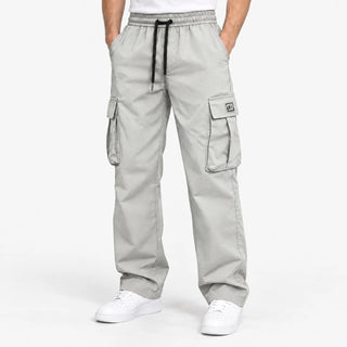Mason Relaxed Fit Cargo Pants in Light Grey