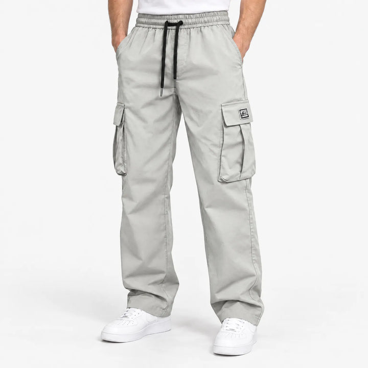 Mason Relaxed Fit Cargo Pants in Light Grey