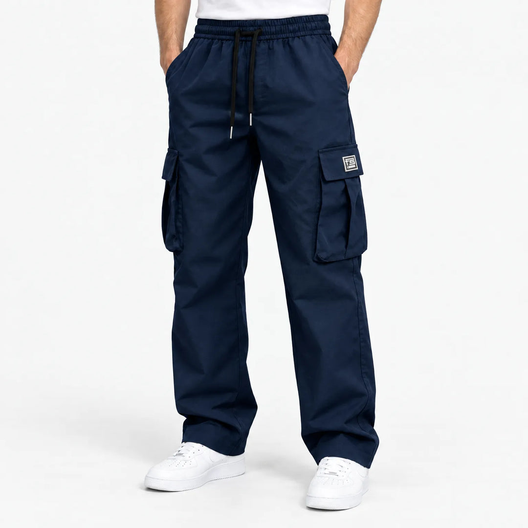 Mason Relaxed Fit Cargo Pants in Navy